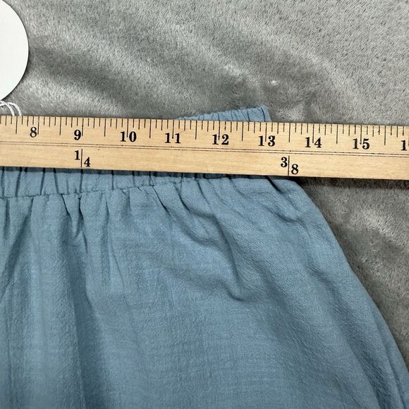 Anrabress Maxi Skirt Womens Small Blue Linen Summer Boho Flowy Tiered A-Line NWT - Picture 3 of 6